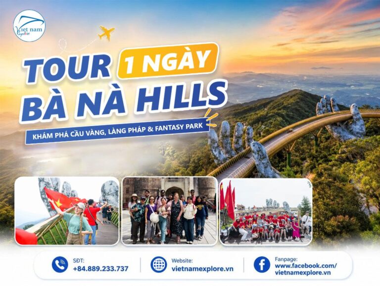 Tour Bà Nà Hills 1 Ngày Khám Phá Cầu Vàng, Làng Pháp & Fantasy Park