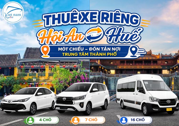 Xe Riêng Hội An Đi Huế Hoặc Ngược Lại (1 chiều)