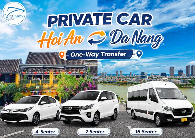 Private Car from Hoi An to Da Nang or vice versa (one way)