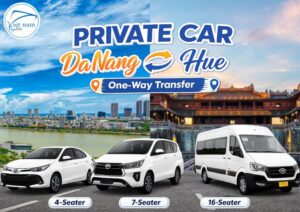 Private Car from Hue to Da Nang or vice versa (one way)