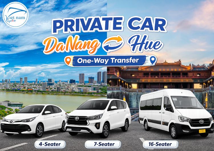Private Car from Hue to Da Nang or vice versa (one way)