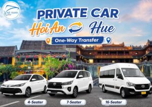 Private Car from Hoi An To Hue or vice versa (One way)