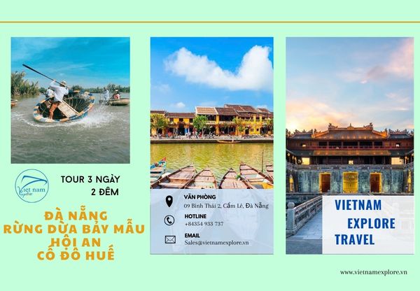 Tour 3 ngày 2 đêm Đà Nẵng - Rừng Dừa Bảy Mẫu - Hội An – Huế