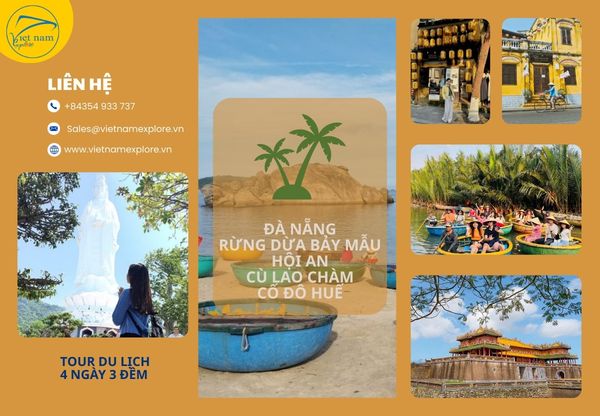 Đà Nẵng 4 ngày 3 đêm: Tour Rừng Dừa Bảy Mẫu - Hội An - Cù Lao Chàm - Huế