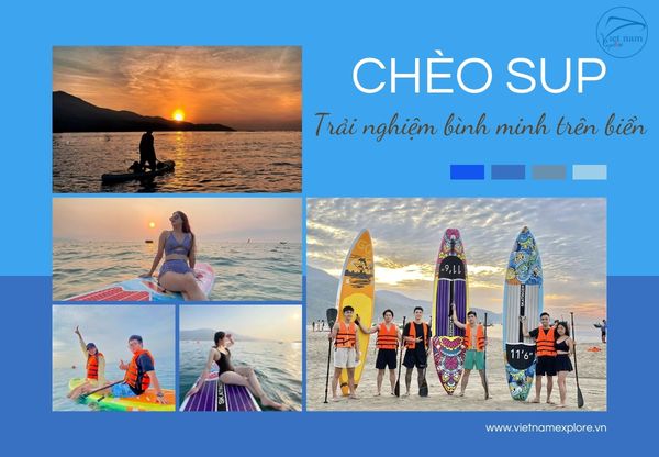 Bình minh trên biển đẹp và yên bình với chèo sup Đà Nẵng Mân Thái
