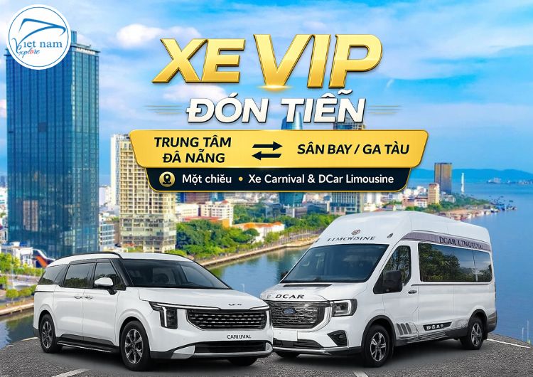 Dịch vụ xe VIP đưa đón sân bay/ ga tàu Đà Nẵng (1 chiều)
